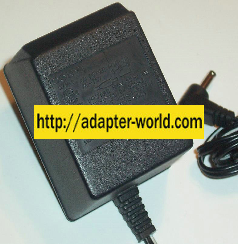 SONY AC-T57 AC DC ADAPTER 9V 300mA 6W POWER SUPPLY